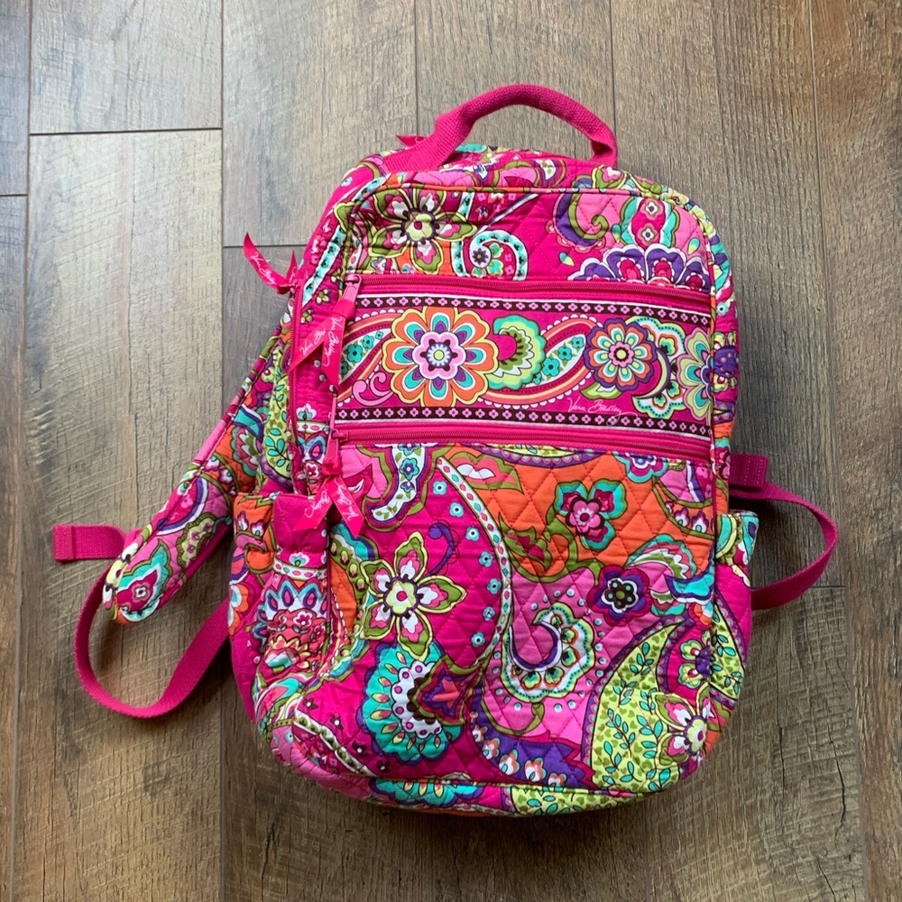 Vera Bradley Tech Backpack Pink Swirls